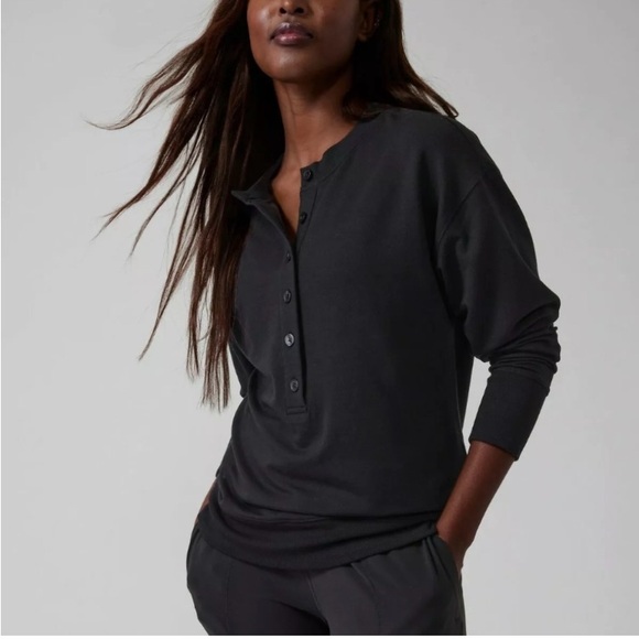 Athleta Tops - Athleta Balance Henley Sweatshirt